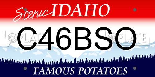 C46BSO Idaho License Plate