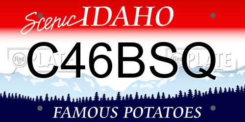 C46BSQ Idaho License Plate