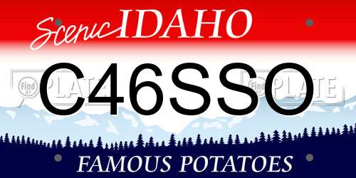 C46SSO Idaho License Plate