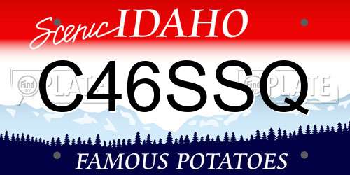 C46SSQ Idaho License Plate