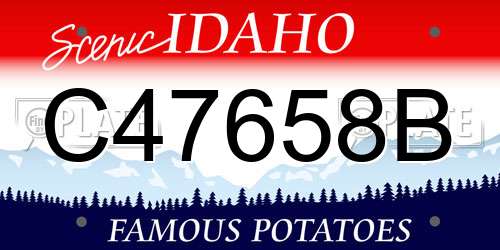 C47658B Idaho License Plate