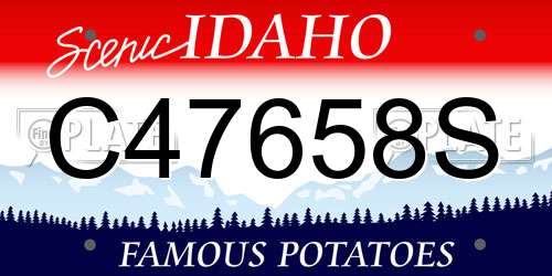 C47658S Idaho License Plate