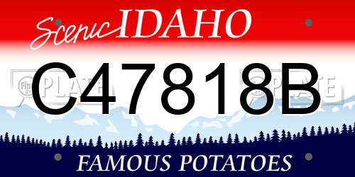 C47818B Idaho License Plate