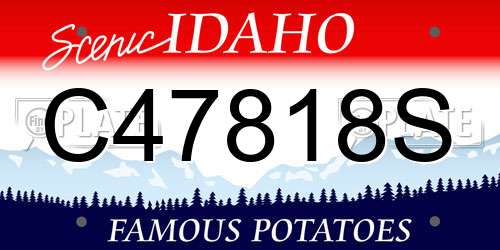 C47818S Idaho License Plate