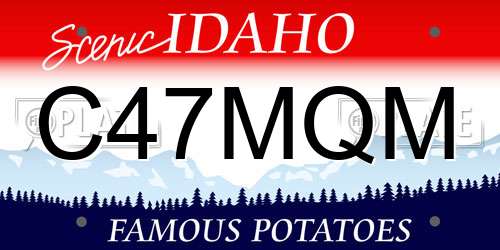 C47MQM Idaho License Plate