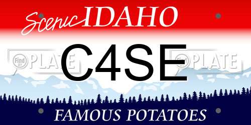 C4SE Idaho License Plate