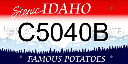 C5040B Idaho License Plate