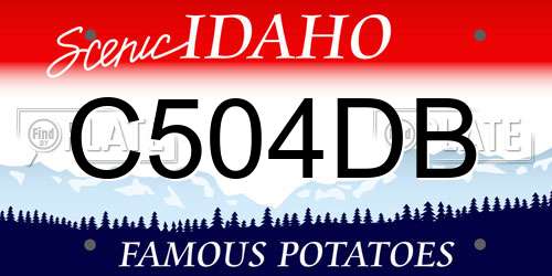 C504DB Idaho License Plate