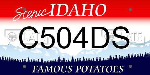 C504DS Idaho License Plate