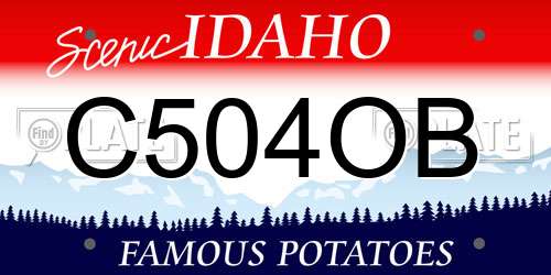 C504OB Idaho License Plate