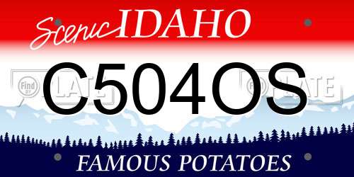 C504OS Idaho License Plate