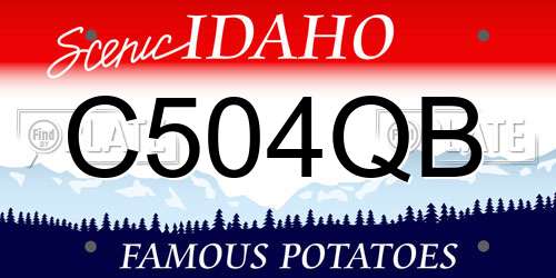 C504QB Idaho License Plate