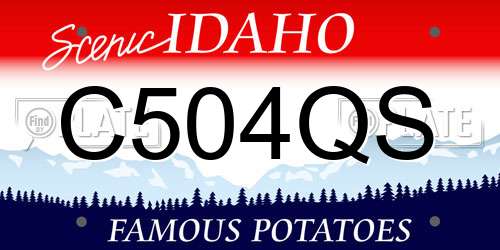 C504QS Idaho License Plate