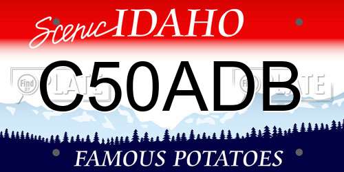 C50ADB Idaho License Plate