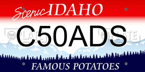 C50ADS Idaho License Plate