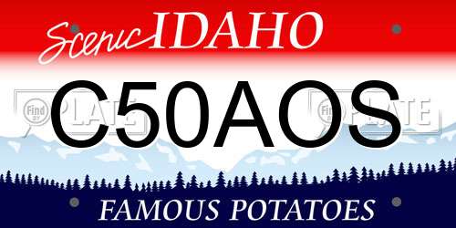 C50AOS Idaho License Plate