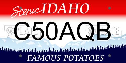 C50AQB Idaho License Plate