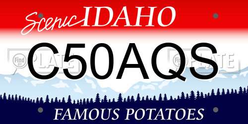 C50AQS Idaho License Plate