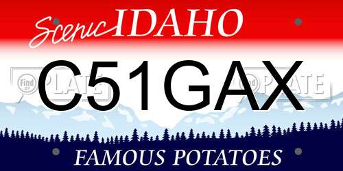 C51GAX Idaho License Plate