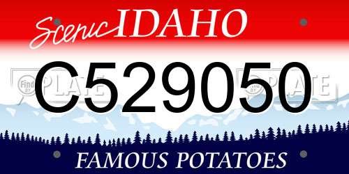 C529050 Idaho License Plate