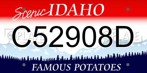 C52908D Idaho License Plate