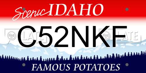C52NKF Idaho License Plate