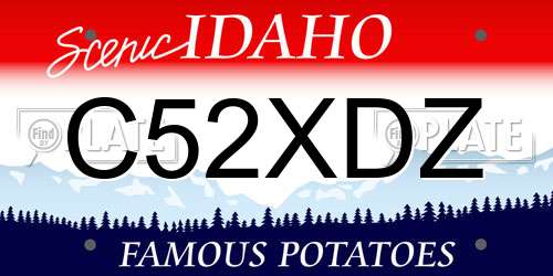 C52XDZ Idaho License Plate