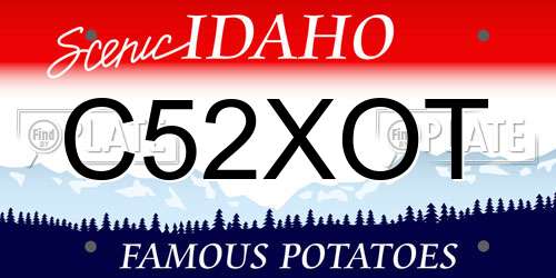 C52XOT Idaho License Plate