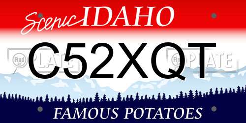 C52XQT Idaho License Plate