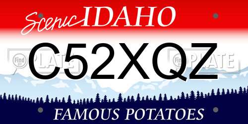 C52XQZ Idaho License Plate