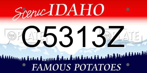 C5313Z Idaho License Plate