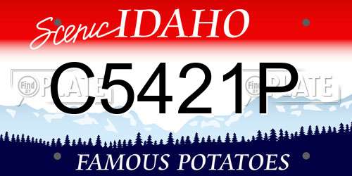 C5421P Idaho License Plate