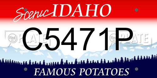 C5471P Idaho License Plate