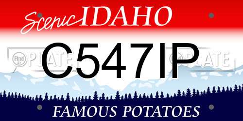 C547IP Idaho License Plate