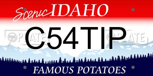 C54TIP Idaho License Plate