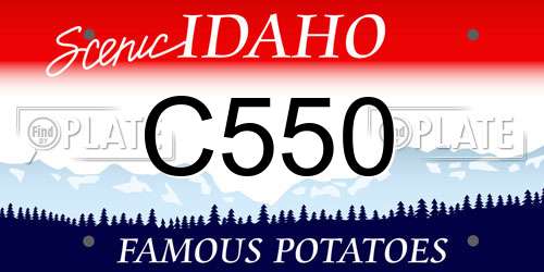 C550 Idaho License Plate