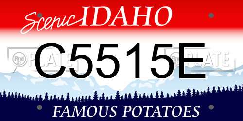 C5515E Idaho License Plate