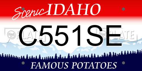 C551SE Idaho License Plate