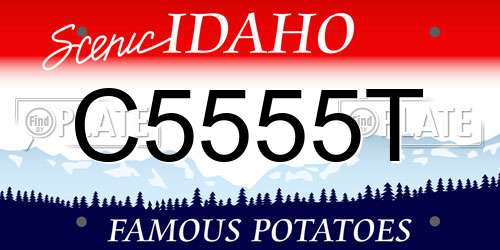 C5555T Idaho License Plate