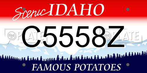 C5558Z Idaho License Plate
