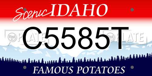 C5585T Idaho License Plate