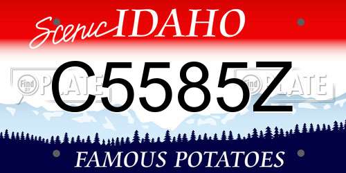 C5585Z Idaho License Plate