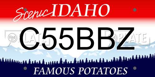 C55BBZ Idaho License Plate
