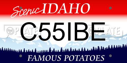 C55IBE Idaho License Plate