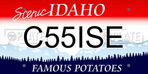 C55ISE Idaho License Plate