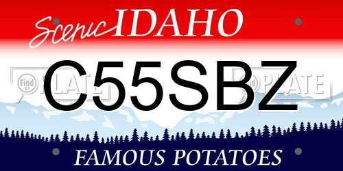 C55SBZ Idaho License Plate