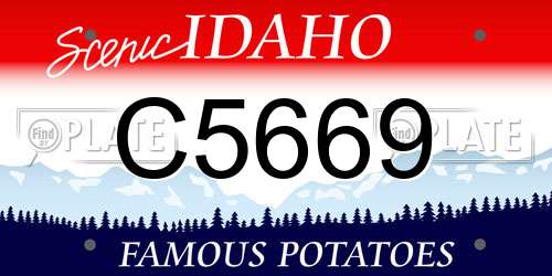C5669 Idaho License Plate