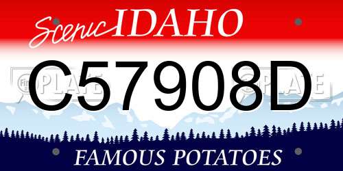 C57908D Idaho License Plate