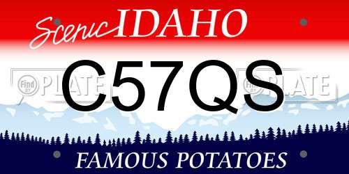 C57QS Idaho License Plate