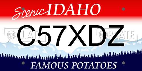 C57XDZ Idaho License Plate